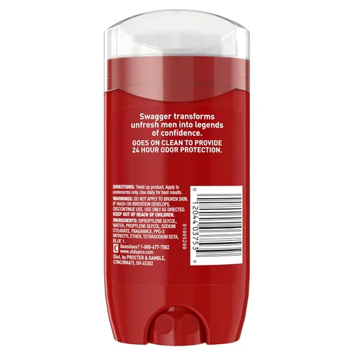Vista 2 de Old Spice Swagger - Desodorante sin aluminio para hombre, fragancia a lima y cedro, Red Collection, 3 oz (paquete de 3)