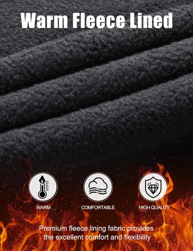 Vista 2 de FREE SOLDIER - Pantalón para hombre con forro polar, tipo cargo, para exteriores. Para excursionismo, repelente al agua, superficie suave, tejido