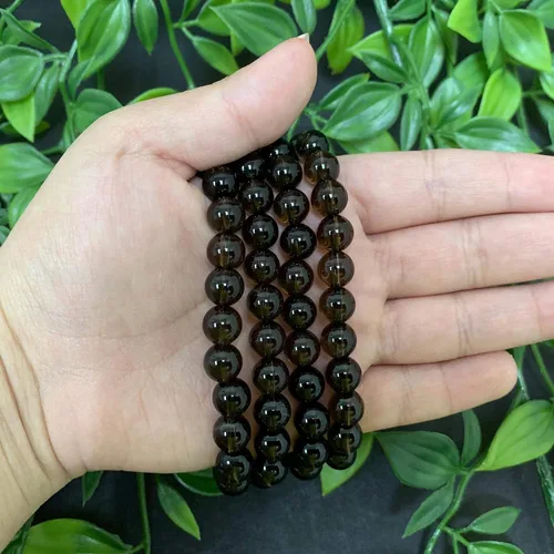 Vista 203 de Gem Avenue Handmade Round Bead Stretch Bracelet Unisex Natural Stone Beaded Jewelry for Men & Women, Elastic Wristband for Daily Wear