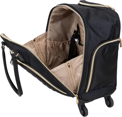 Vista 4 de Kenneth Cole Reaction Chelsea - Equipaje expandible de poliéster de 20 pulgadas, Negro