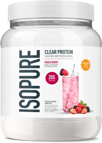 Vista 12 de Isopure - polvo de proteína de suero de leche con sabor a fruta ligera refrescante