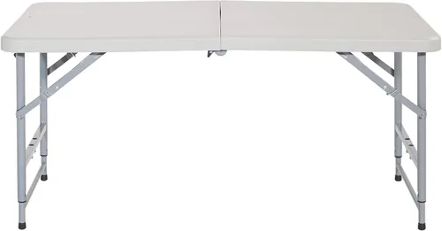 Vista 7 de Mesa cuadrada de resina multiuso Office Star Work Smart 36 x 36 x 29 pulgadas, MetalPlástico/Resina, Blanco