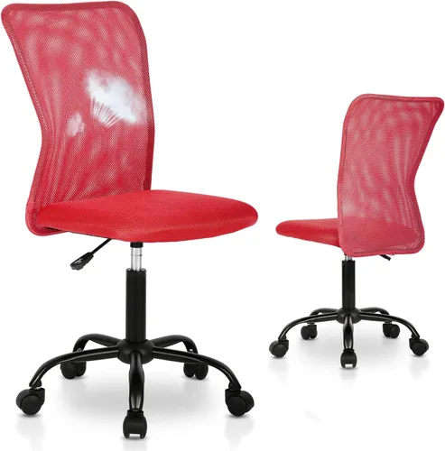 Vista 11 de Sillas de Oficina en Casa Sillas de Escritorio Pequeñas Ergonómicas Sin Brazos para Computadora Sillas Cómodas con Ruedas Silla de Tarea Silla