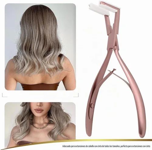 Vista 7 de EHDIS Cinta en extensiones de cabello Alicates de acero inoxidable Extensiones de superficie plana Cinta de sellado de cinta Alicates Herramienta