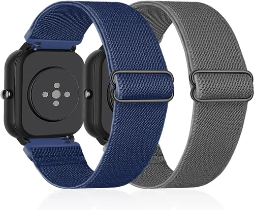 Vista 14 de Paquete de 4 correas elásticas de nailon compatibles con Amazfit GTS/GTS 2/GTS 2 mini/GTS 2e/GTS 3/GTS 4/GTS 4 Mini, correas de reloj suaves