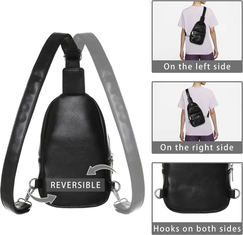 Vista 4 de INICAT Riñoneras cruzadas para mujer, bolso de viaje para mujer