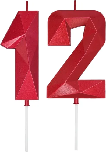 Vista 307 de DERVENTA Vela Grande de Cumpleaños Número 3D Verde Luminoso de 3.7 Pulgadas Celebración de Fiesta Aniversario Decoración Adorno para Pastel 1 Pieza