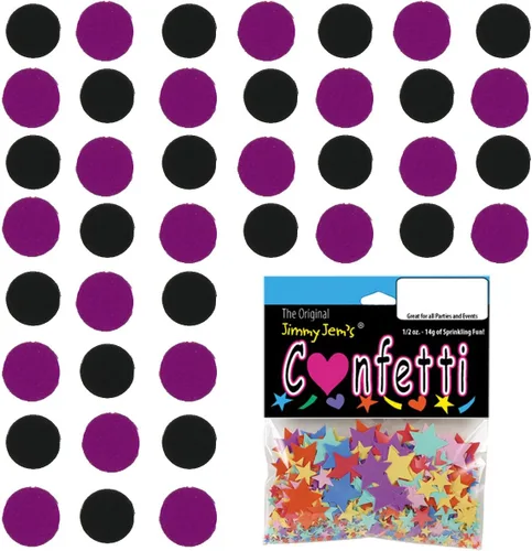 Vista 35 de Confetti Circle 1/4" Negro, Azul Marino Combo - 2 bolsas de media onza (1 oz) (8550/9971)