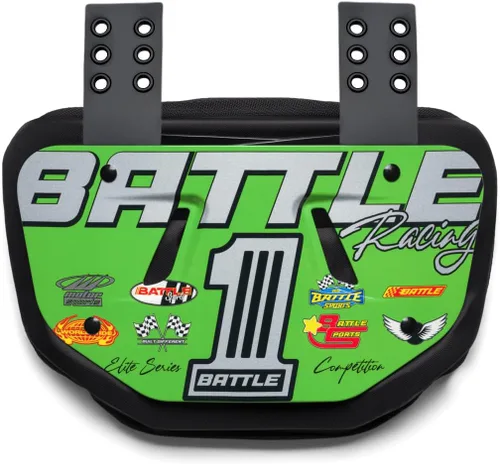 Vista 46 de Battle Sports Placa de espalda de fútbol novedosa – Protector de espalda inferior de carcasa dura con espuma contorneada para protección de alto