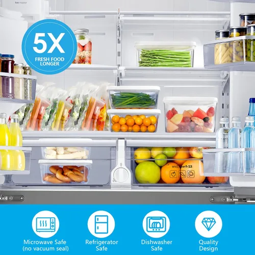 Vista 2 de Juego de sellador al vacío de alimentos, sellador al vacío para alimentos, sellador de vacío de mano