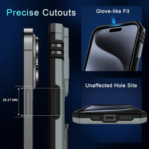 Vista 206 de DEERLAMN Funda para iPhone Xs Max con funda deslizante para cámara + protector de pantalla, soporte giratorio de anillo de grado militar a prueba