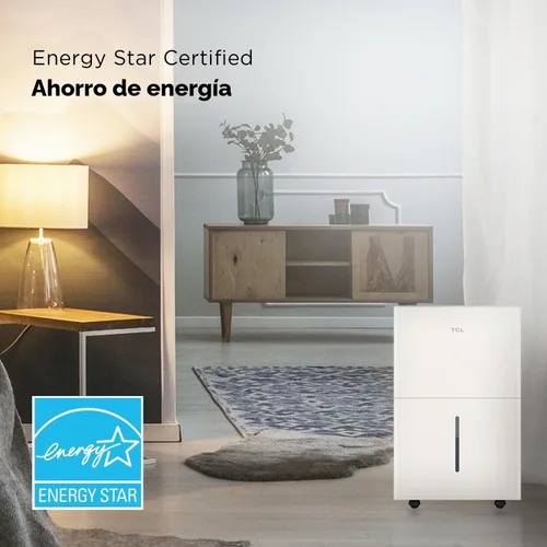 Vista 5 de TCL Deshumidificador inteligente de 4,500 pies cuadrados, Energy Star más eficiente 2024, 50 pintas por día, ideal para sótanos, habitaciones
