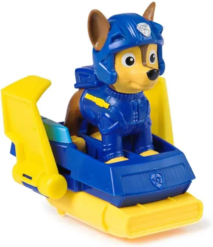 Vista 3 de Paw Patrol: Chase Action Pups series figurine and flying board with folding wings, toys for boys and girls from 3 years old