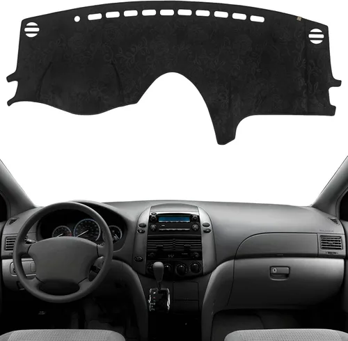 Vista 17 de Alfombrilla Cobertora para Salpicadero Compatible con Toyota Sienna 2010-2004 (Sin Modelos HUD), Alfombrilla Antirreflejos para Salpicadero