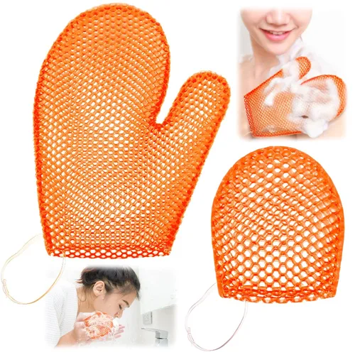 Vista 9 de Karenhi 2 Pcs Honeycomb Exfoliating Glove Set Exfoliating Bath Mitt Honeycomb Face and Body Scrubber Shower Mitt for Cleaning Body Shower Face Skin