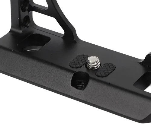 Vista 8 de Jaula de cámara de aleación de aluminio con mango de madera, interfaz de zapata fría, marco protector para Sony A6400 A6300 A6100 A6000 - Diseño