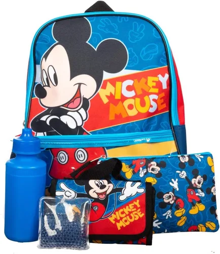 Vista 2 de Disney Mickey Mouse Character - Juego de mochila de 5 piezas con lonchera Mickey Mouse L