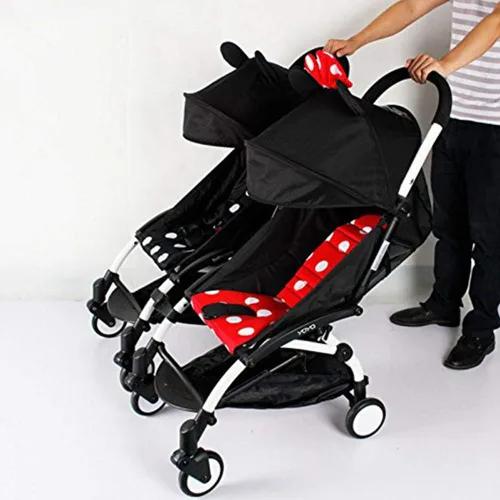 Vista 5 de UXELY Conector de cochecito, conector de cochecitos gemelos para niños pequeños, accesorios de conectores de cochecito de bebé para Yoyo Adaptador