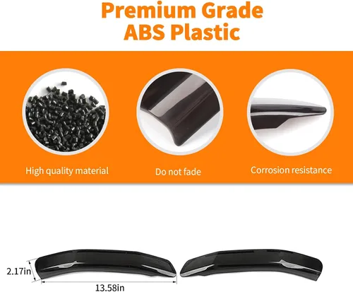 Vista 4 de Kit de embellecedores para faros antiniebla delanteros compatible con Ford Mustang 2018-2023 (negro ahumado)