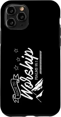 Vista 10 de Funda para iPhone 15 hecha para adorar a Dios Biblia cristiana Fe Montañas Salmos
