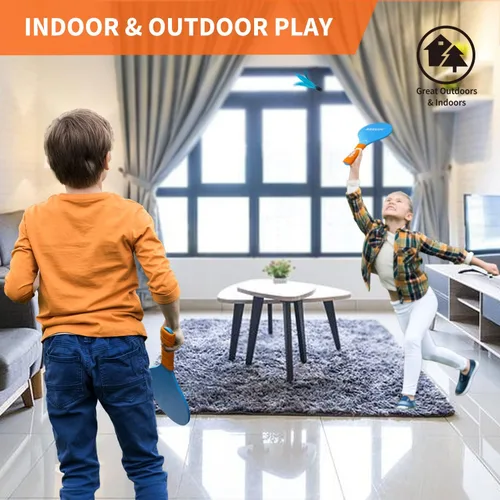 Vista 6 de Banvih Juego de 4 raquetas de bádminton, juegos de playa y juegos de patio para adultos y familia, juegos al aire libre para niños de 8 a 12 años