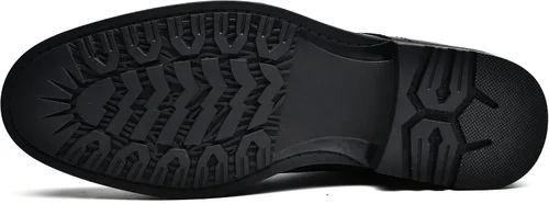 Vista 5 de Botas Chelsea para hombre, elegantes y cómodas, de cuero, con cremallera