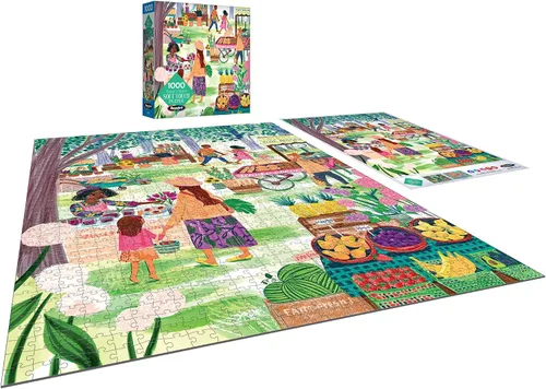 Vista 3 de RoseArt - Soft Touch - Farmer's Market - Rompecabezas de 1000 piezas para adultos