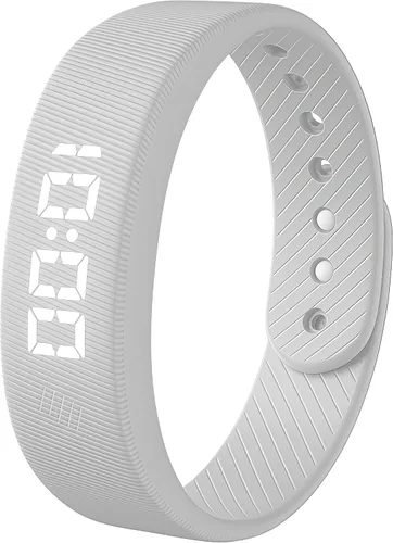 Vista 6 de Gosasa Reloj deportivo digital LED ligero resistente a salpicaduras podómetro con alarma vibratoria USB recargable pulsera de silicona para hombres