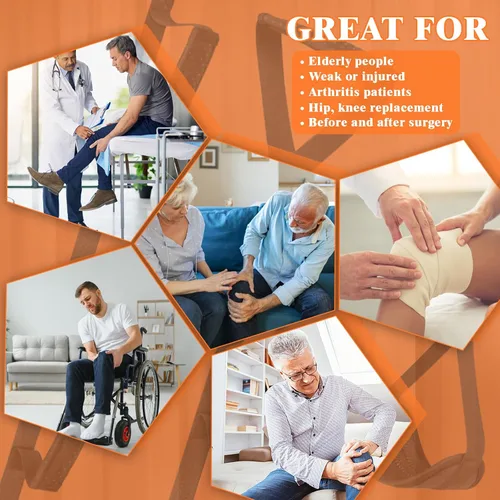 Vista 6 de Levantador de piernas de 45 pulgadas para ancianos y discapacitados – Levantador de piernas después de reemplazo de cadera y cirugía de rodilla