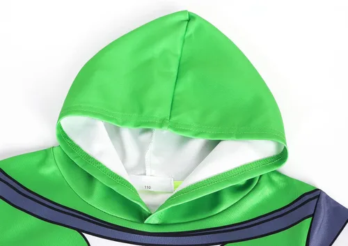 Vista 3 de Marendyee Disfraz de Buzz Lightyear para niños, sudadera de manga larga, sudadera con capucha para Halloween, Navidad, fiesta de cumpleaños