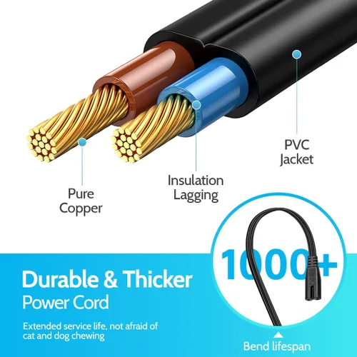 Vista 5 de Fuente de alimentación reclinable Sopito Wide AC/DC 100-240V - con cable de extensión de 6.6 pies, transformador de 29 V 2 A, conector de 2 pines