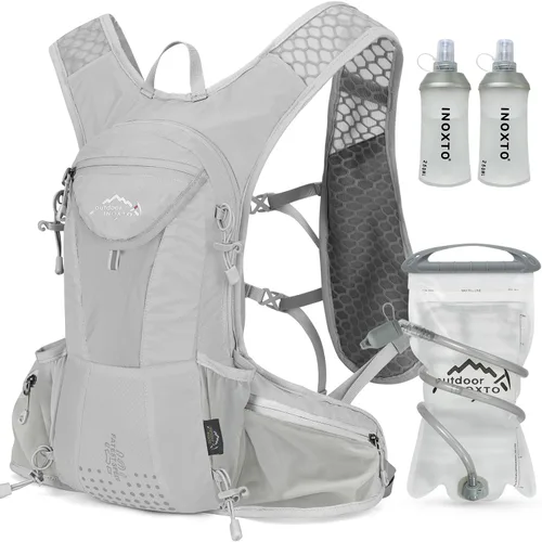 Vista 7 de IX INOXTO Hydration Pack Backpack, Lightweight Water Backpack with 2L Hydration Bladder Daypack for Men Women,Running Hydration Vest for Trail