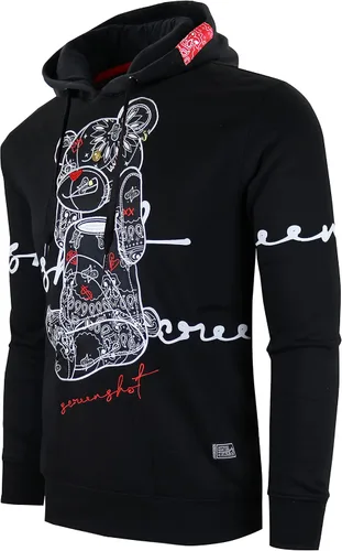 Vista 36 de SCREENSHOT Sudadera urbana de forro polar para hombre, diseño de dibujos animados de animación, parche bordado de gel