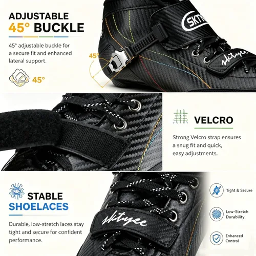 Vista 4 de Patines de velocidad en línea para adultos para mujeres y hombres, patines profesionales de fitness, patines de carreras de alto rendimiento