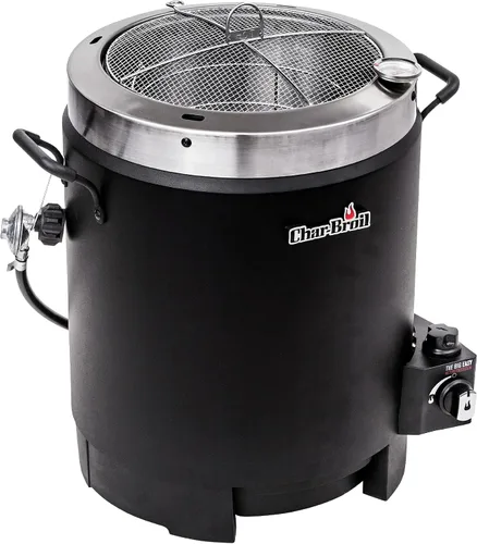 Vista 3 de Charbroil® La Gran Facilidad® TRU-Tecnología de Cocina Infrarroja™ Freidora de Pavo de Gas Propano de Acero Inoxidable Sin Aceite, Negra - 17102065