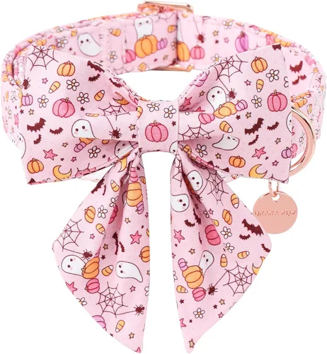 Vista 14 de Collar de Navidad para perro con pajarita, collar de Navidad para cachorros, hembras, machos, perros o gatos, collares con lazo con hebilla de metal