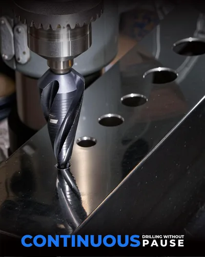 Vista 6 de toolant - Broca de cuatro espirales de cobalto (Pro), broca de paso Unibit lista para impacto, 1/4"-1-1/8", broca de paso hexagonal de 1/4 pulgadas