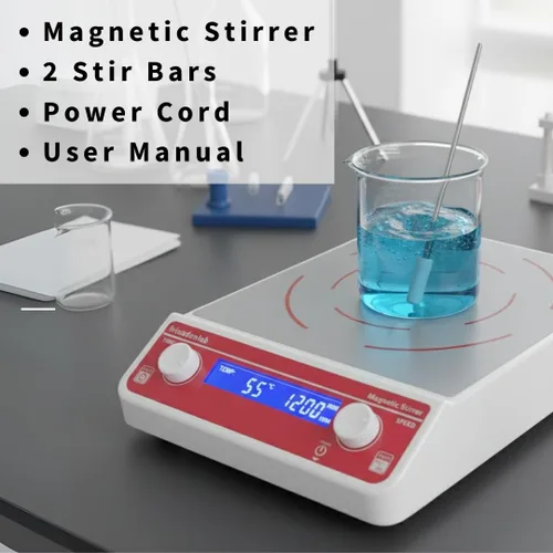 Vista 7 de Fristaden Lab Agitador magnético – Mezclador digital de laboratorio de gran capacidad 15 L, velocidad variable, motor duradero con pantalla LCD
