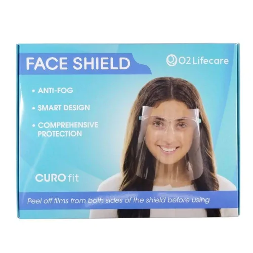 Vista 2 de [O2 Lifecare] Paquete de 3 protectores faciales reutilizables