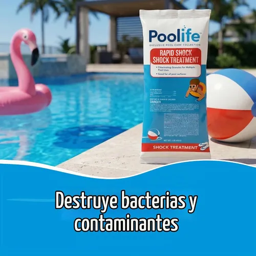 Vista 12 de Poolife Choque rápido para algas de piscina, bacterias, eliminación de contaminantes – Disolución rápida, hipoclorito de calcio sin CYA para agua