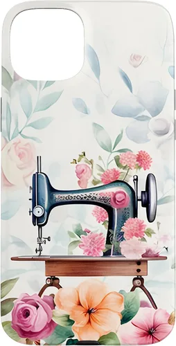 Vista 9 de Funda de costura floral vintage para máquina de coser iPhone 16
