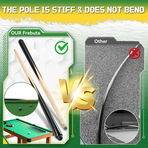 Vista 3 de Wooden Short Pool Cue Stick, Mini Pool Cue for Beginners
