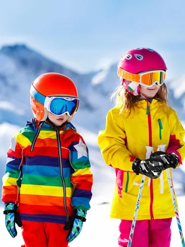 Vista 5 de SATINIOR 2 pares de guantes de nieve gruesos para niños, guantes de esquí para niños pequeños, guantes de invierno cálidos e impermeables para niños