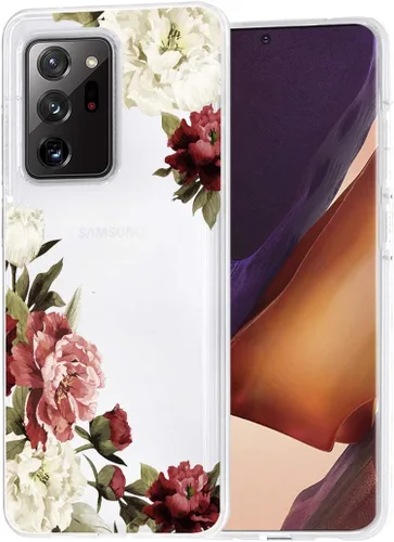 Vista 4 de Funda para Galaxy Note 20 Ultra 5G Funda transparente para niñas, TPU suave a prueba de golpes, funda protectora transparente para Samsung Galaxy