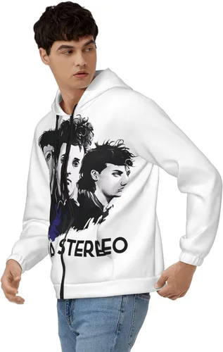 Vista 5 de Soda Music And Stereo Men's Hoodie Full Zip Long Sleeve Sweatshirt Printed Casual Shirt Hoodie