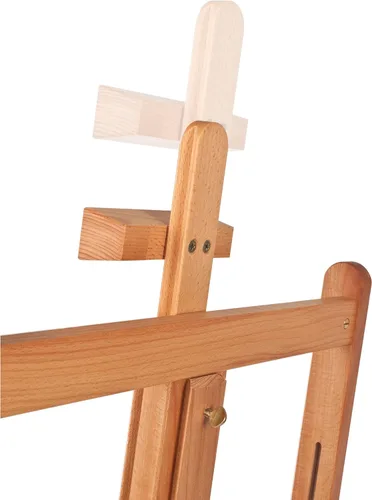 Vista 6 de Mabef M33 Caballete de estudio, madera de haya engrasada, caballete ajustable para interiores, convertible a mesa de pintura, soporta aceite
