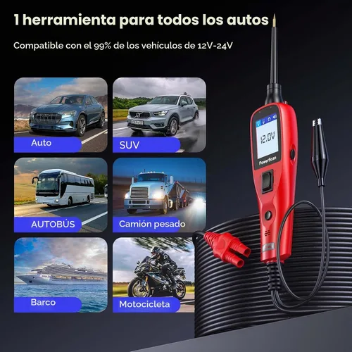Vista 7 de Autel PowerScan - Probador de circuitos de coche de 12-24 V, sonda