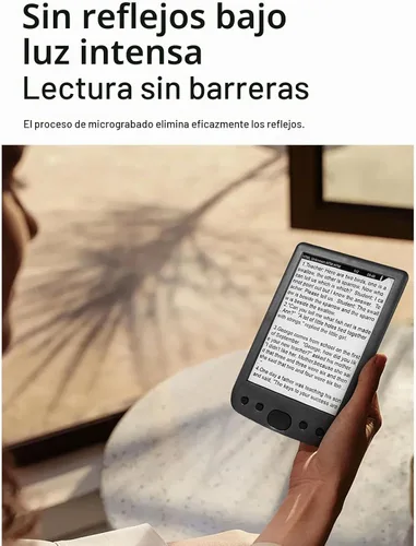 Vista 3 de Lector de libros electrónicos, librería de bolsillo, lector de pantalla táctil HD de 6 pulgadas, portátil y amigable para los ojos