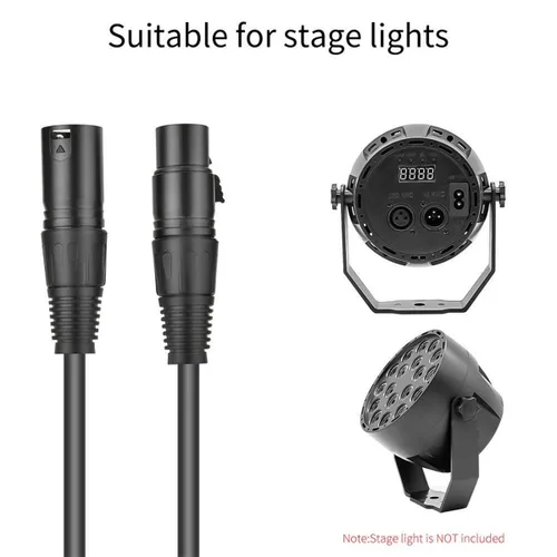Vista 6 de Mic DMX Audio Cable 3 Pin XLR macho a XLR hembra Cable de micrófono (3.3 ft)