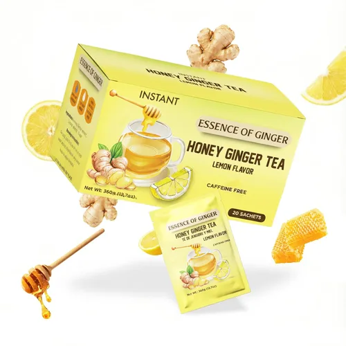 Vista 9 de Life Plus Style Gourmet Essence of Ginger Honey Ginger Canela, té de hierbas 20 paquetes de té instantáneo en polvo, sin cafeína, mezcla de canela